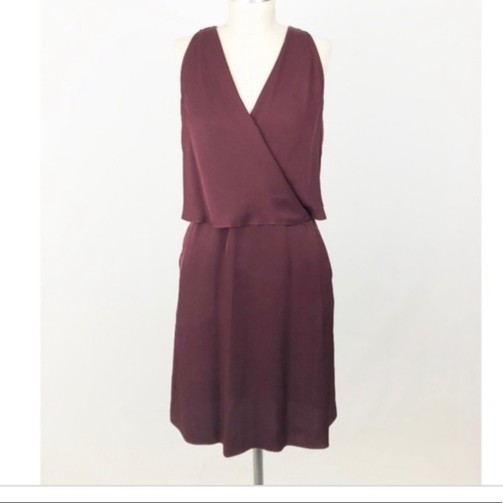 Burgundy Silk Burgundy dress Theory